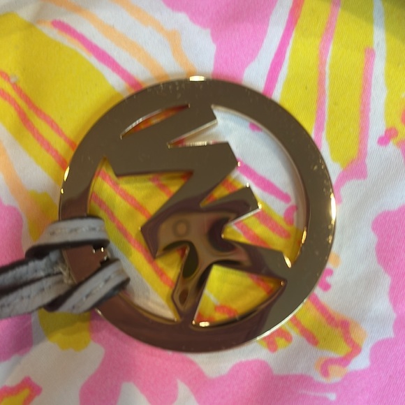 Michael Kors tote crossbody in bone gold bag satchel authentic - Picture 10 of 14